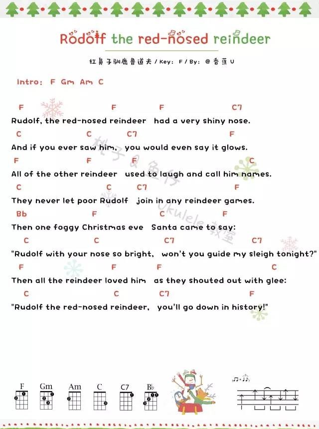 首页 尤克里里谱 欧美日韩 > 《roudolf the red-nosed reindeer》