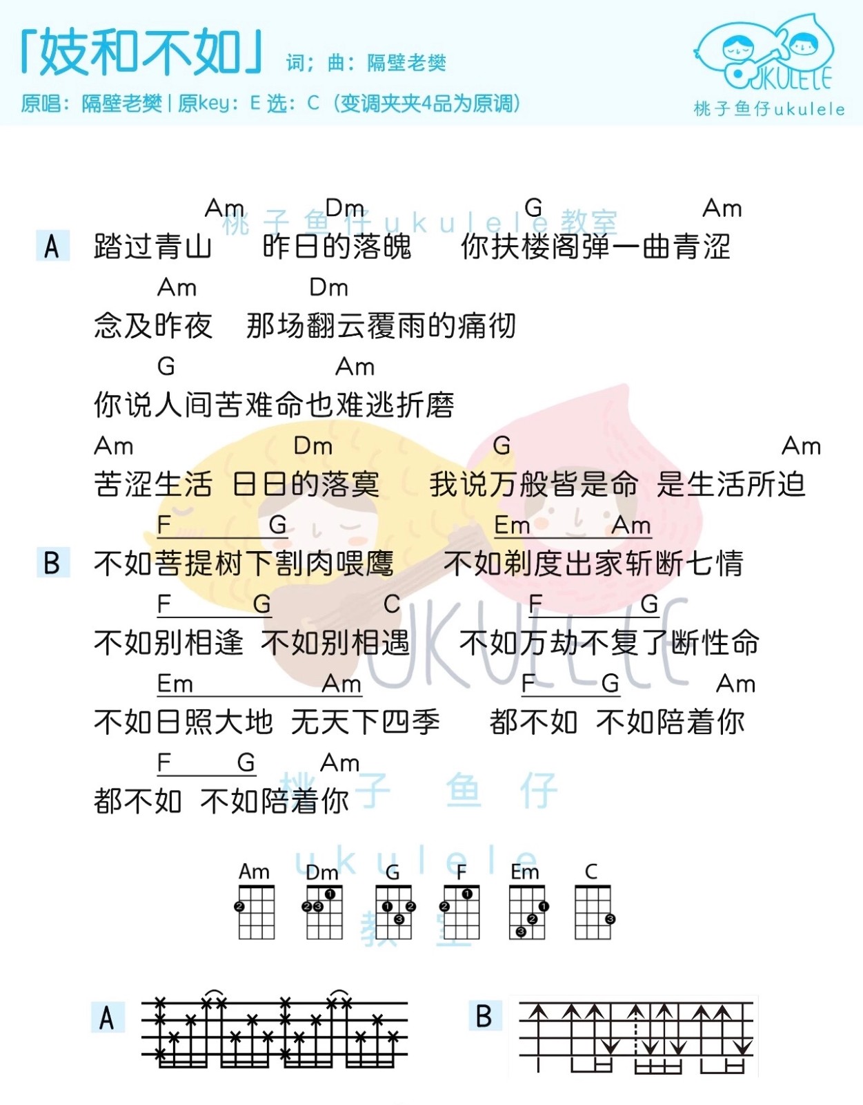 当你老了尤克里里简谱_当你老了简谱