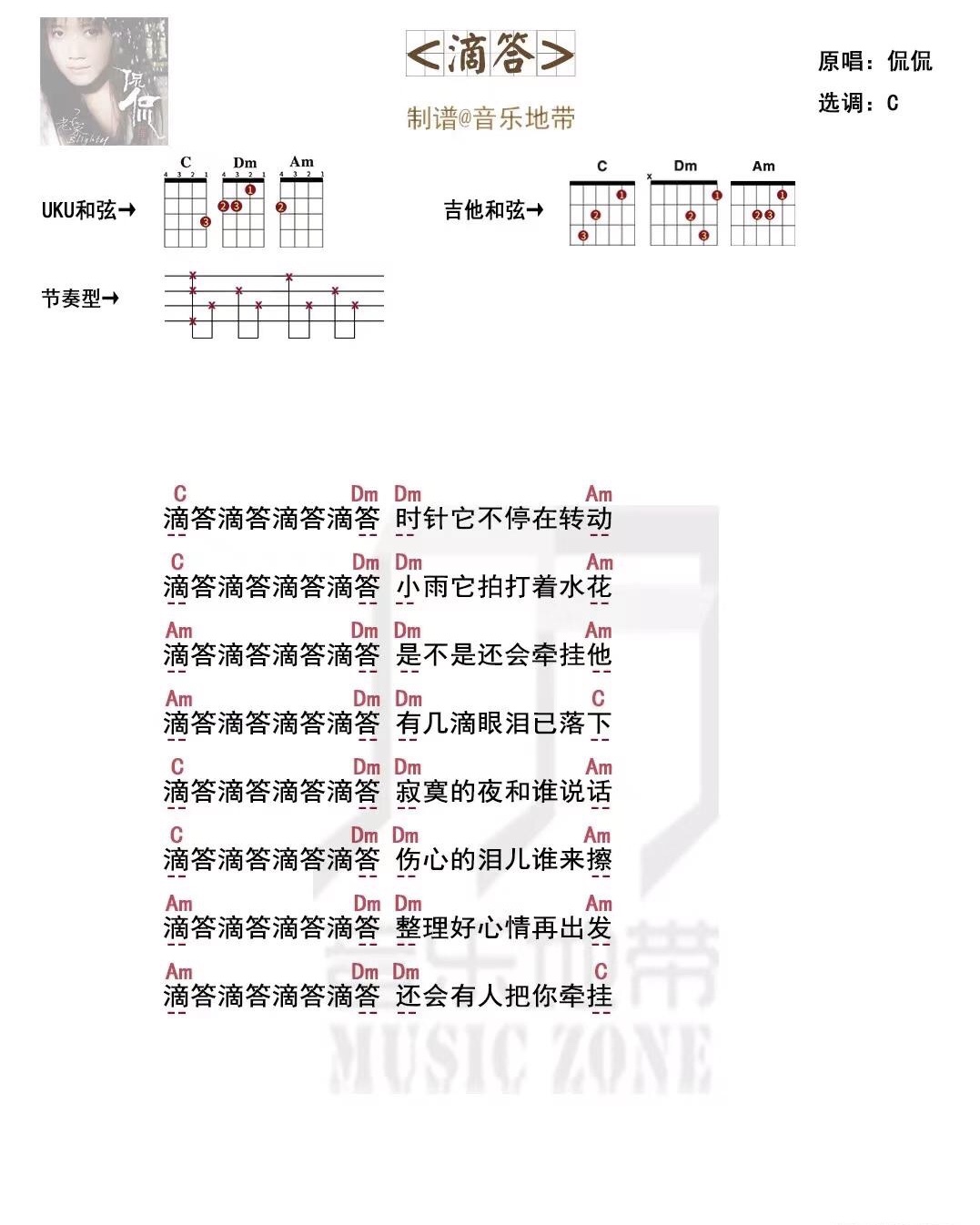 滴答尤克里里简谱_天空之城尤克里里简谱(3)